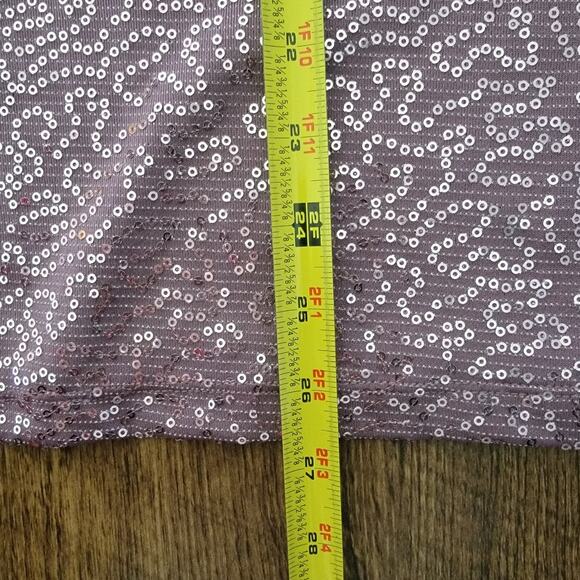 VTG Y2K Vanity Sparkly Sequin Cami Tank Top Womens M Clubwear Flashy Disco Layer - Picture 6 of 7